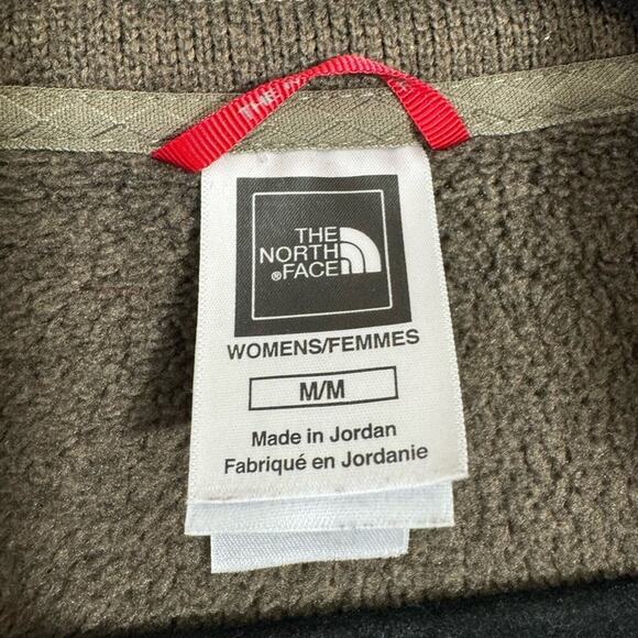 The North Face Women's M High Neck Fleece Jacket Full Zip Brown Outdoor Warm - Picture 3 of 6